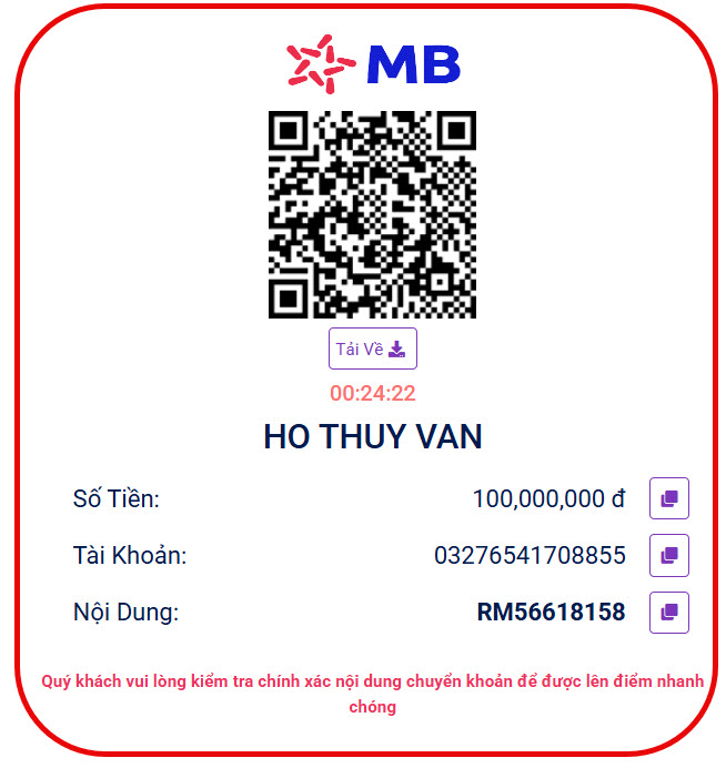 Bước 4: Thực hiện chuyển khoản buoc 4: thuc hien chuyen khoan